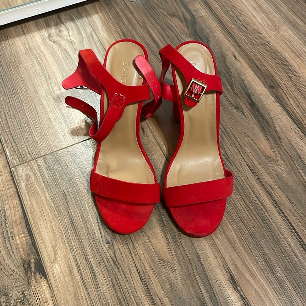 Red Bamboo Heels